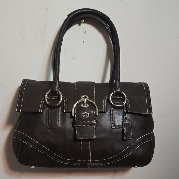 Handbags - Coach Dark Brown  Leather Handbag